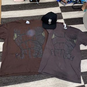 Daddy and Mini matching groot tees. Guardians of the galaxy themed Disney outfit